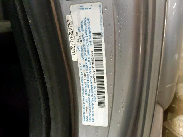 3VWCP21C41M451568 - 2001 VOLKSWAGEN NEW BEETLE Silber Foto 10