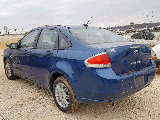 1FAHP35N38W228254 - 2008 FORD FOCUS SE 蓝色 照片 3