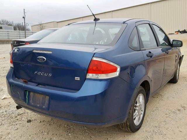 1FAHP35N38W228254 - 2008 FORD FOCUS SE 蓝色 照片 4