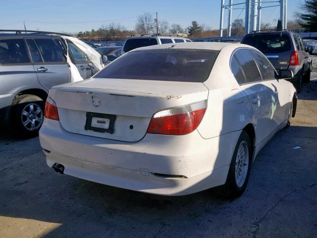 WBANE53526CK79760 - 2006 BMW 525 I WHITE photo 4