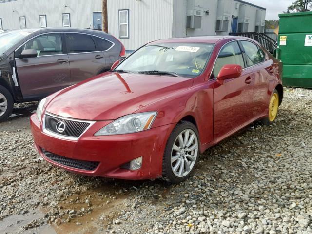 JTHCK262372011440 - 2007 LEXUS IS 250 BURGUNDY photo 2