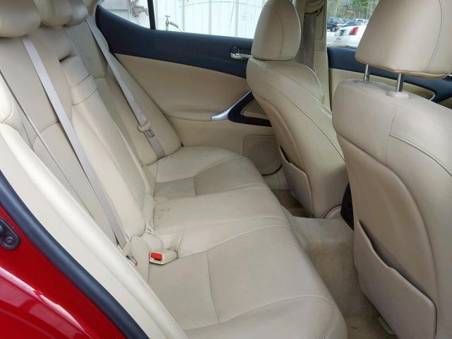 JTHCK262372011440 - 2007 LEXUS IS 250 BURGUNDY photo 6