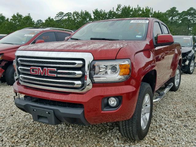 1GTG5CEN8H1163958 - 2017 GMC CANYON SLE BURGUNDY photo 2