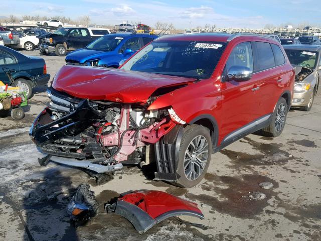 JA4JZ4AX5HZ007797 - 2017 MITSUBISHI OUTLANDER RED photo 2