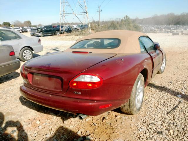 SAJGX2040XC033146 - 1999 JAGUAR XK8 RED photo 4