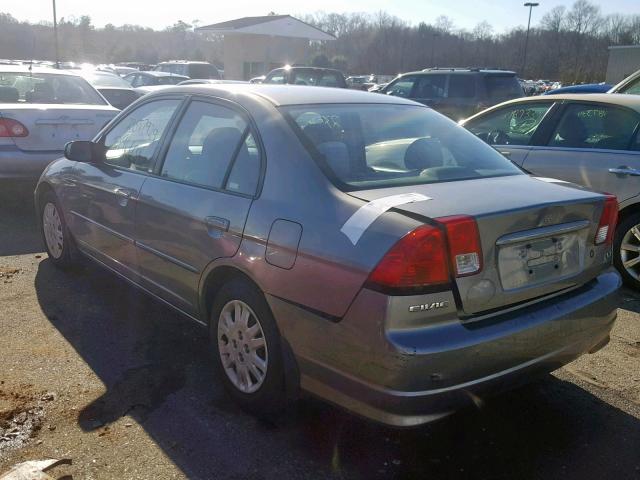 2HGES15524H595544 - 2004 HONDA CIVIC LX GRAY photo 3