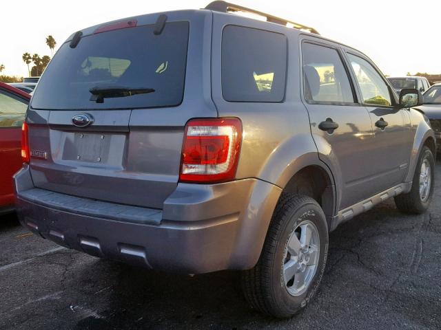 1FMCU03Z48KB05986 - 2008 FORD ESCAPE XLT GRAY photo 4