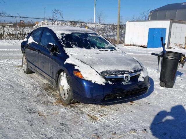 2HGFA16387H007347 - 2007 HONDA CIVIC DX BLUE photo 1