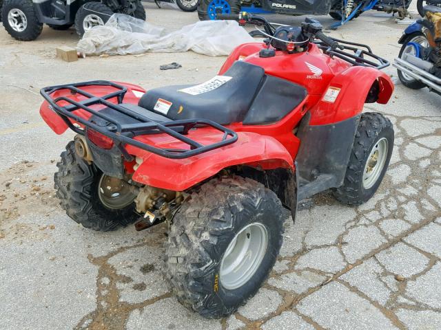 1HFTE3402B4400475 - 2011 HONDA TRX420 TM RED photo 4