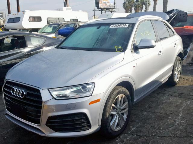 WA1BCCFS8JR015377 - 2018 AUDI Q3 PREMIUM SILVER photo 2