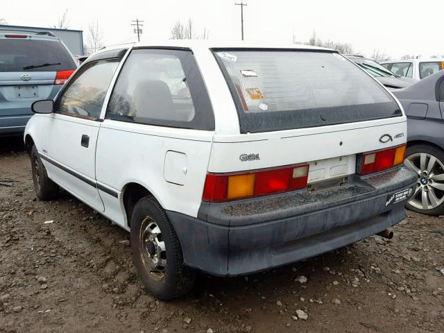 JG1MS2162KK769447 - 1989 GEO METRO WHITE photo 3