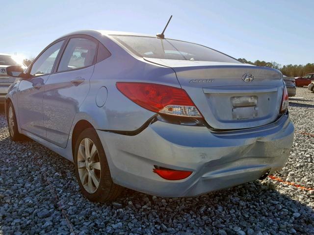 KMHCU4AE7DU583311 - 2013 HYUNDAI ACCENT GLS BLUE photo 3