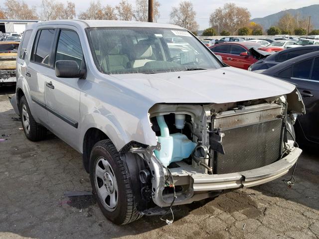 5FNYF3H28EB026475 - 2014 HONDA PILOT LX SILVER photo 1