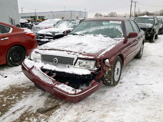 2MEFM74W94X633088 - 2004 MERCURY GRAND MARQ MAROON photo 2