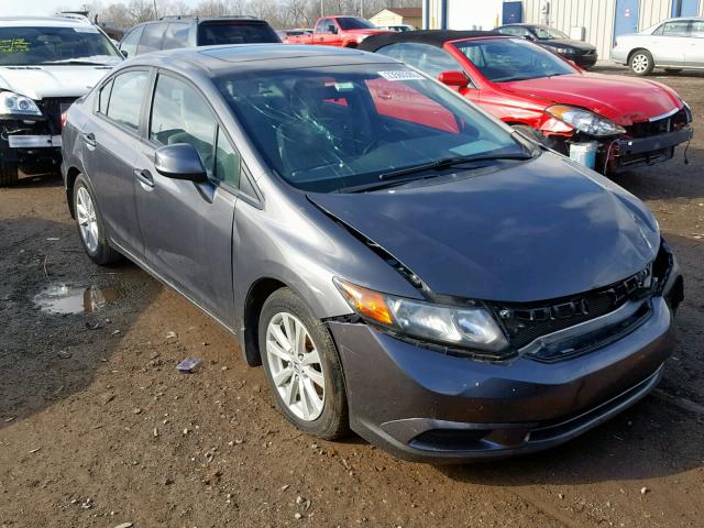 2HGFB2F94CH577363 - 2012 HONDA CIVIC EXL GRAY photo 1