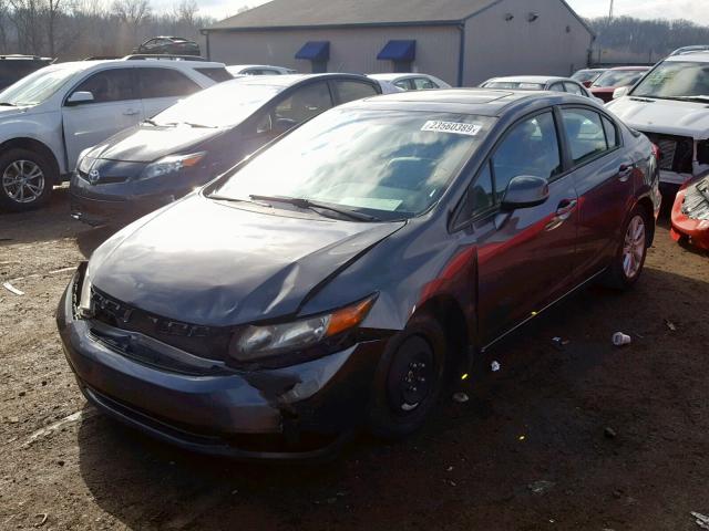 2HGFB2F94CH577363 - 2012 HONDA CIVIC EXL GRAY photo 2