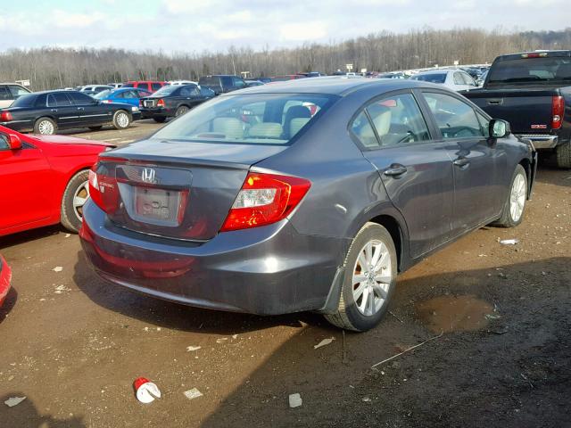 2HGFB2F94CH577363 - 2012 HONDA CIVIC EXL GRAY photo 4