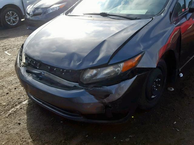 2HGFB2F94CH577363 - 2012 HONDA CIVIC EXL GRAY photo 9