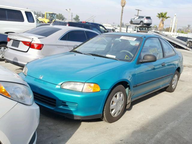 2HGEJ2225RH521528 - 1994 HONDA CIVIC DX GREEN photo 2