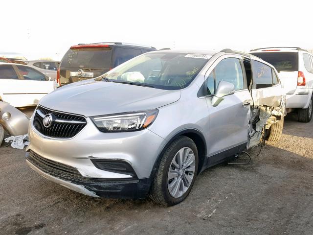 KL4CJASB0JB581174 - 2018 BUICK ENCORE PRE GRAY photo 2