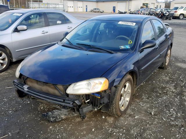 1B3EL56R12N154868 - 2002 DODGE STRATUS ES BLUE photo 2