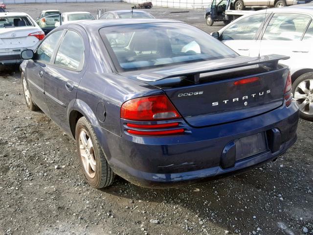 1B3EL56R12N154868 - 2002 DODGE STRATUS ES BLUE photo 3