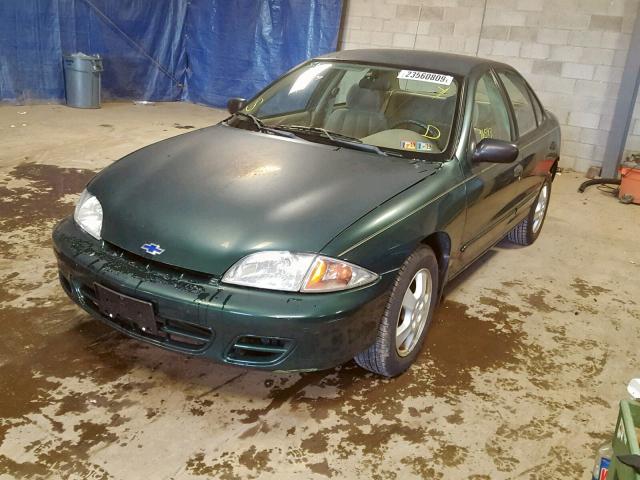 1G1JF524227355772 - 2002 CHEVROLET CAVALIER L GREEN photo 2