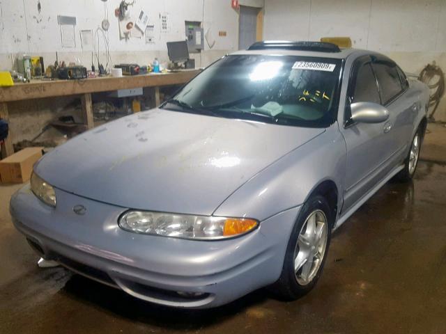 1G3NL52E7YC313088 - 2000 OLDSMOBILE ALERO GL SILVER photo 2