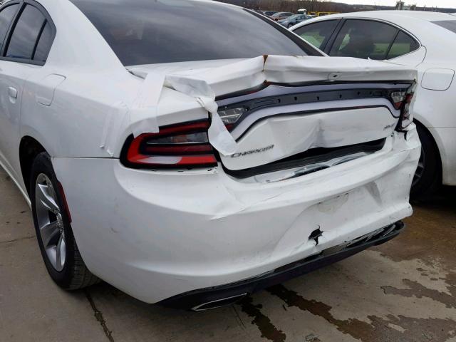 2C3CDXHGXGH339256 - 2016 DODGE CHARGER SX WHITE photo 9