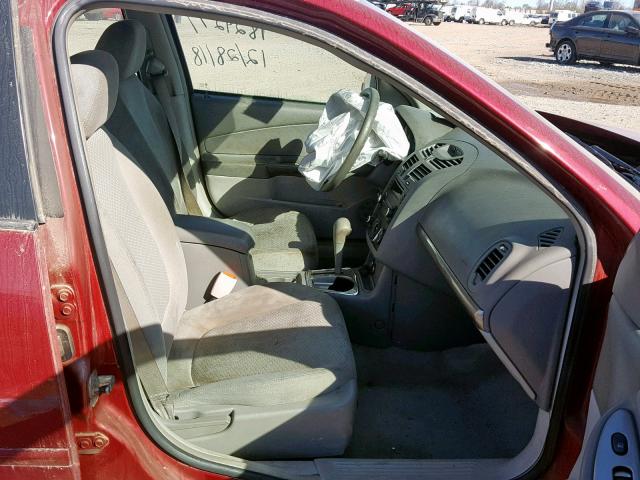 1G1ZS58F87F201748 - 2007 CHEVROLET MALIBU LS RED photo 5