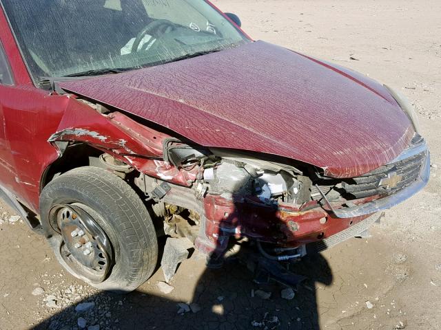 1G1ZS58F87F201748 - 2007 CHEVROLET MALIBU LS RED photo 9