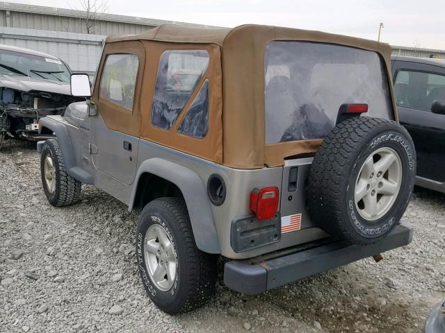 1J4FA29PX2P721689 - 2002 JEEP WRANGLER / GRAY photo 3