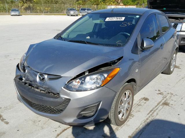 JM1DE1KY7E0188311 - 2014 MAZDA MAZDA2 SPO GRAY photo 2