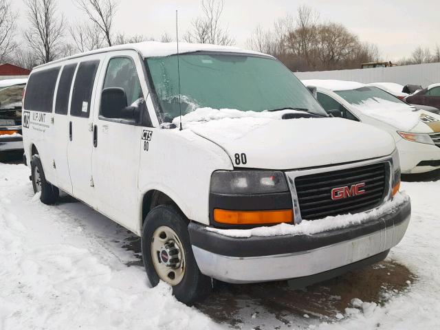 1GJHG39K991155876 - 2009 GMC SAVANA G35 WHITE photo 1