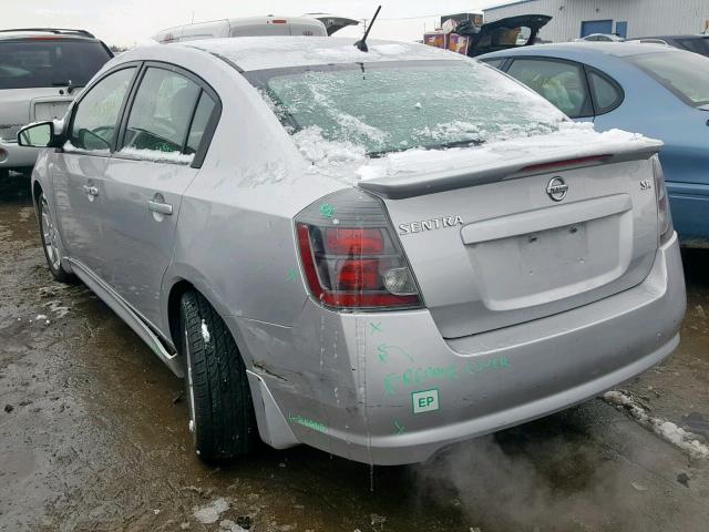 3N1AB6AP1BL619468 - 2011 NISSAN SENTRA 2.0 SILVER photo 3