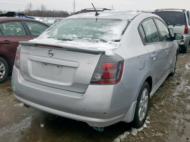 3N1AB6AP1BL619468 - 2011 NISSAN SENTRA 2.0 SILVER photo 4