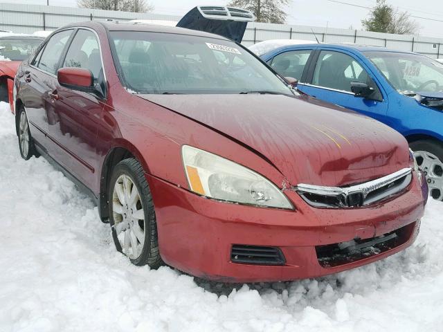 1HGCM66356A039256 - 2006 HONDA ACCORD LX MAROON photo 1