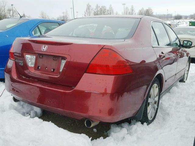 1HGCM66356A039256 - 2006 HONDA ACCORD LX MAROON photo 4