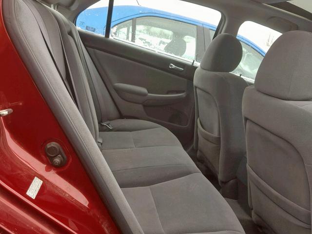 1HGCM66356A039256 - 2006 HONDA ACCORD LX MAROON photo 6