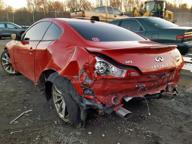 JNKCV64E18M105687 - 2008 INFINITI G37 BASE RED photo 3