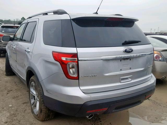 1FM5K7F82DGA70758 - 2013 FORD EXPLORER L SILVER photo 3