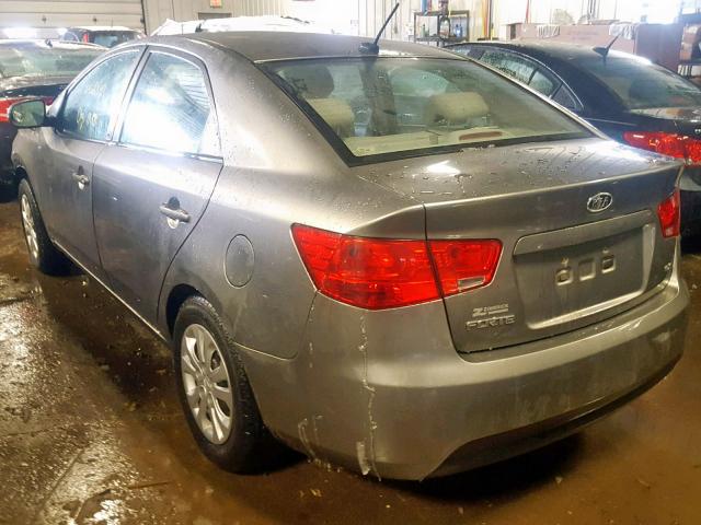 KNAFU4A25C5610888 - 2012 KIA FORTE EX SILVER photo 3