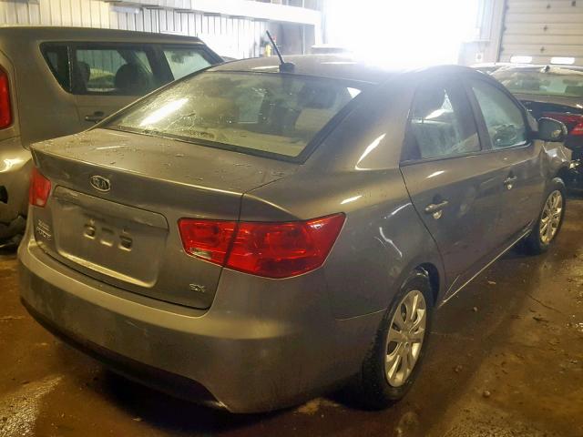 KNAFU4A25C5610888 - 2012 KIA FORTE EX SILVER photo 4