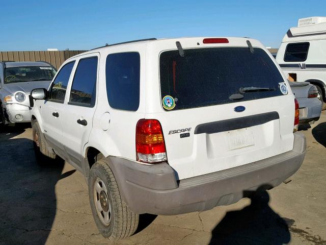 1FMYU01142KB12706 - 2002 FORD ESCAPE XLS WHITE photo 3