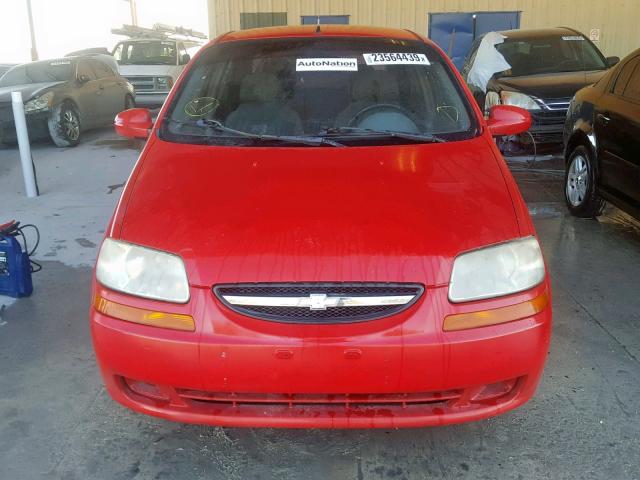 KL1TD52685B420771 - 2005 CHEVROLET AVEO BASE 红色 照片 10