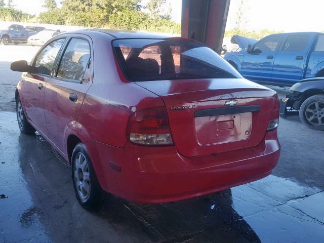 KL1TD52685B420771 - 2005 CHEVROLET AVEO BASE 红色 照片 3