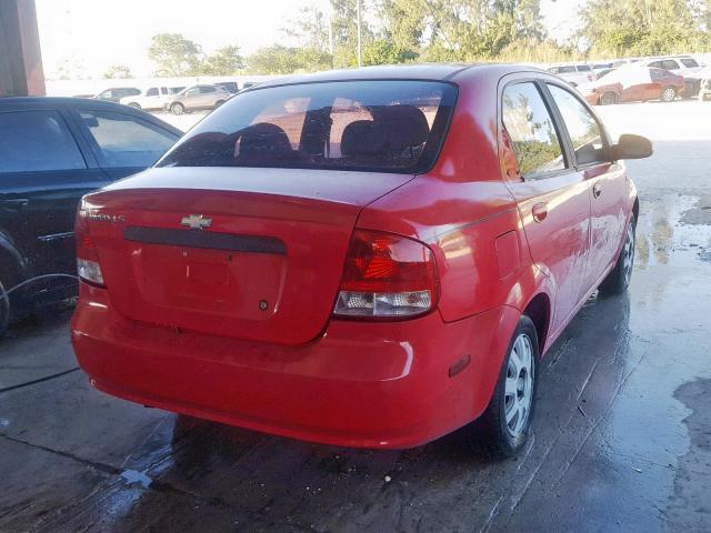 KL1TD52685B420771 - 2005 CHEVROLET AVEO BASE 红色 照片 4