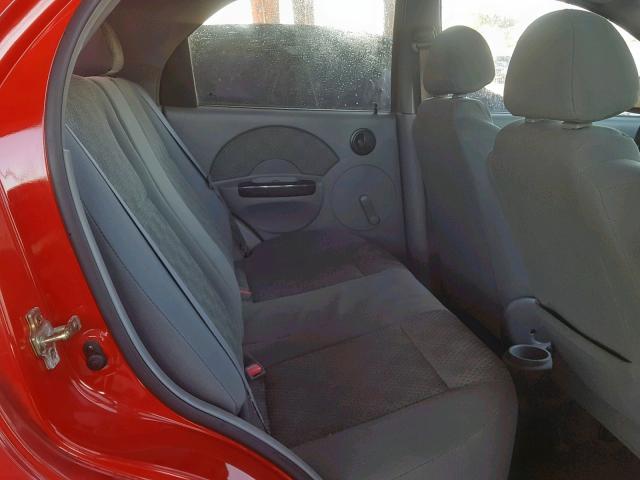 KL1TD52685B420771 - 2005 CHEVROLET AVEO BASE 红色 照片 6