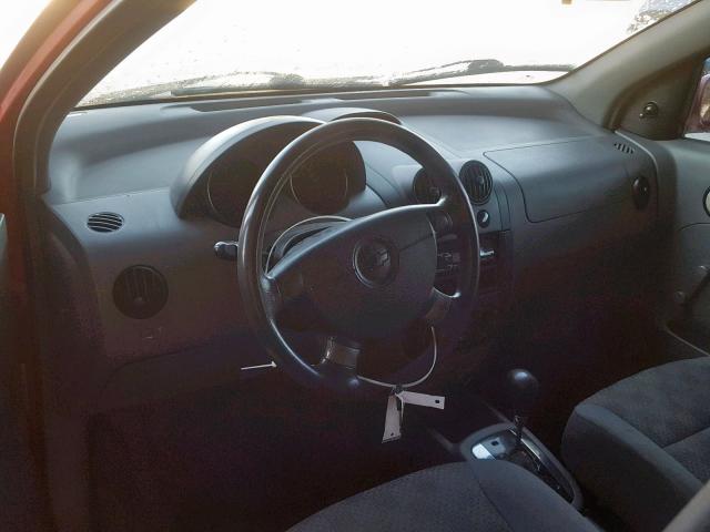 KL1TD52685B420771 - 2005 CHEVROLET AVEO BASE 红色 照片 9