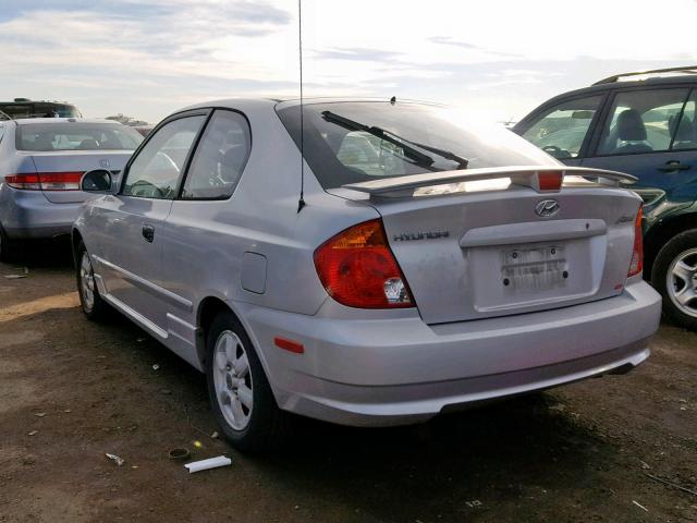 KMHCG35C53U275093 - 2003 HYUNDAI ACCENT GL SILVER photo 3